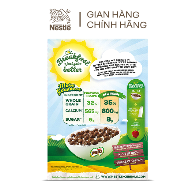 [Mã GRO1NES161 -8% ĐH 150K] [Tặng 4 hộp sữa Nestle Gấu ít đường 180ml] Combo 2 hộp ngũ cốc ăn sáng MILO (Hộp 170g) | BigBuy360 - bigbuy360.vn