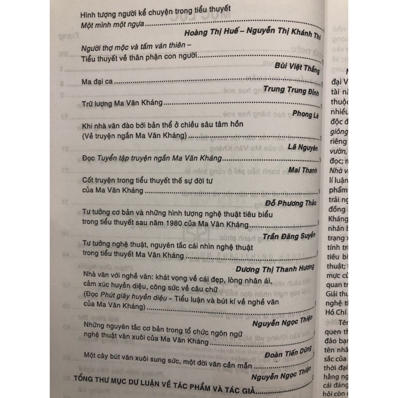 Sách - Ma Văn Kháng Về Tác Gia Và Tác Phẩm