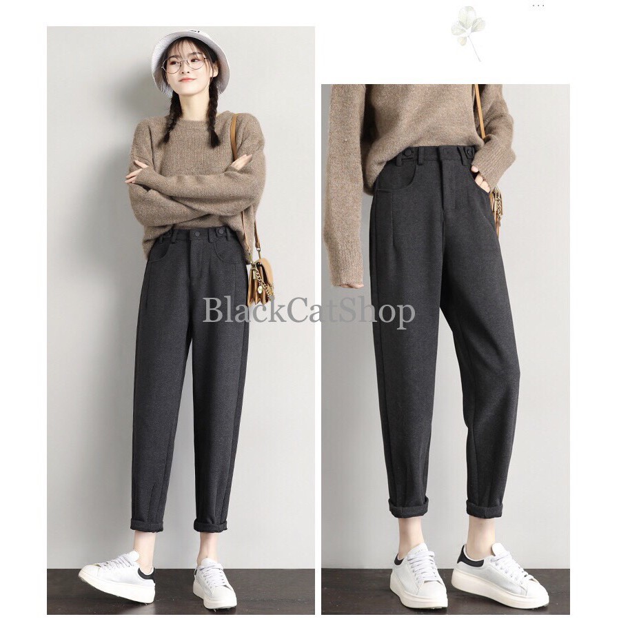 Quần Baggy Dạ Hàn M11, quần dài ống suông