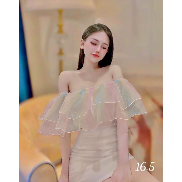 Áo bẹc vai 7 màu cầu vồng xinh du lịch xình xịch
