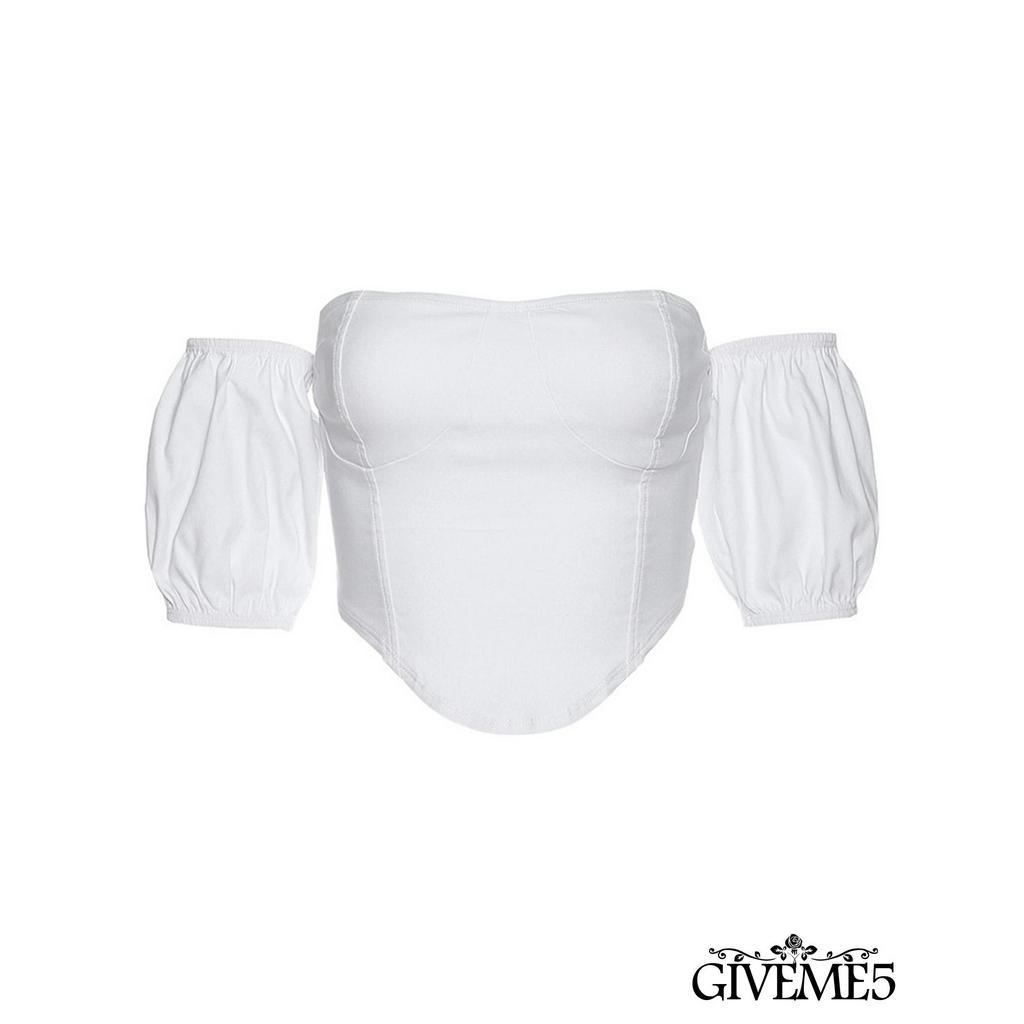 Áo Trễ Vai Tay Phồng Thời Trang Cổ Điển Cho Nữ