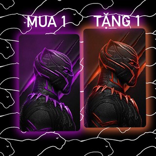 COMBO 2 MIẾNG DÁN SKIN/ STICKER thẻ ATM, ngân hàng, chung cư, thẻ xe ( BLACK PANTHER ) | TUTA CARDS