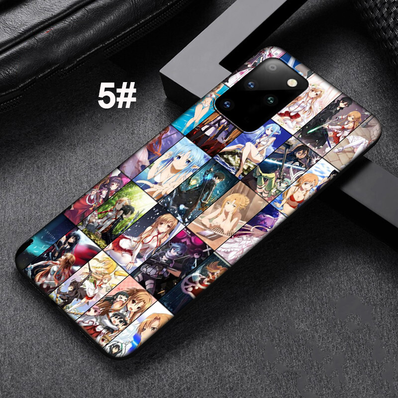 Ốp Lưng Silicone In Hình Sword Art Online Cho Samsung Galaxy Note 8 9 10 20 Ultra Plus A60 A70 A70s M40 J6 2018