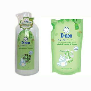 Combo 1 chai+ 1 túi nước rửa bình sữa Dnee
