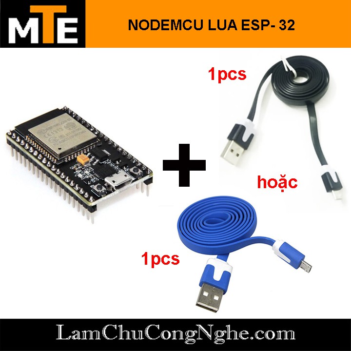 Mạch thu phát Wifi bluetooth BLE ESP32 NODEMCU NODE32 internet of thing IOT Kèm cáp