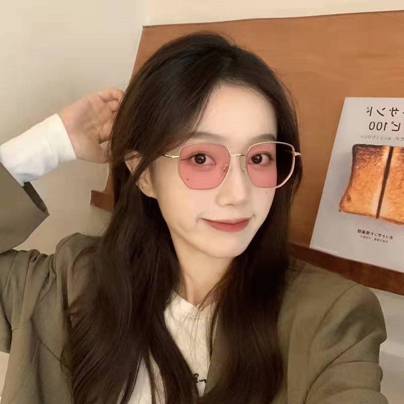 mắt kính cận+kính đổi màu Gọng kính cận kim loại mắt vuông đổi màu chống ánh sáng xanh cao cấp thời trang cho nam nữ,kính cận có độ 0.5~6.0,mắt kính nữ