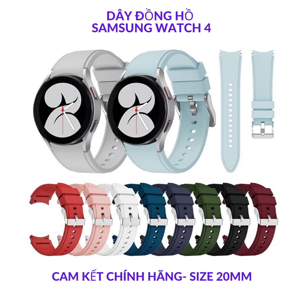 [CHÍNH HÃNG] Dây Đồng Hồ Samsung Galaxy Watch 4, Watch 4 Classic, Size 20mm, Khóa Chốt Thông Minh