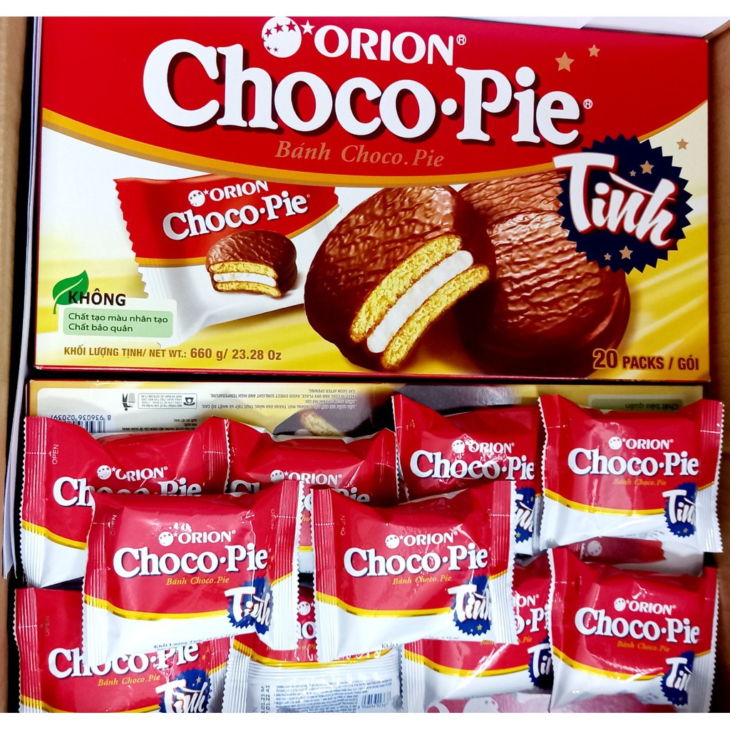 hộp 660 gr bánh choco pie orion hàn quốc
