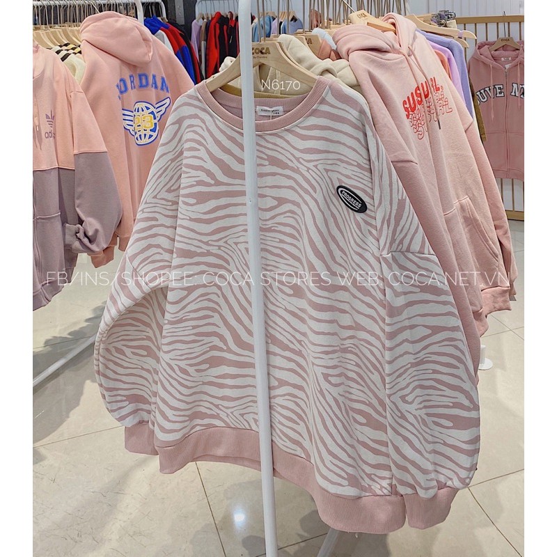 [N6170]🦓🦓🦓 Áo nỉ SWE vằn logo cao su PROGRESS siêu dày (Có sẵn/ảnh thật) | BigBuy360 - bigbuy360.vn