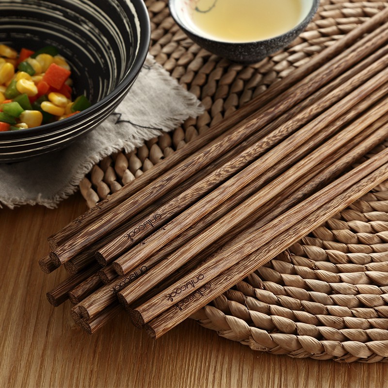Combo 10 đôi đũa gỗ sơn cao cấp Onlycook