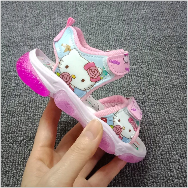 Giày sandal bé gái HELLO KITTY có đèn led từ 1 - 7 tuổi