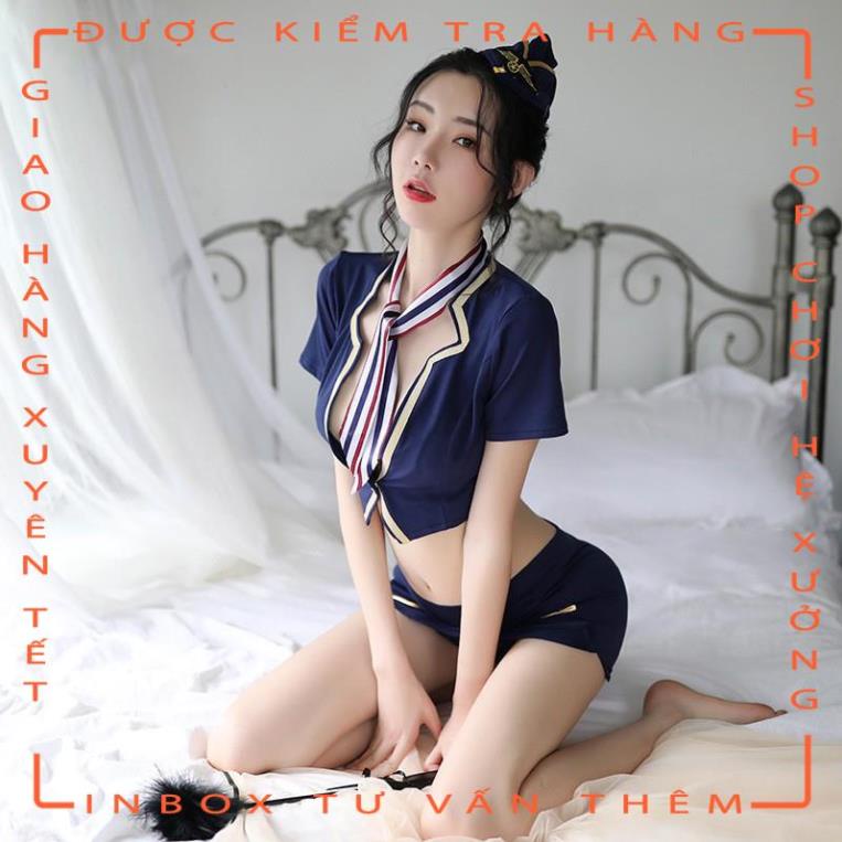 Bộ cosplay sexy nữ phi công trang phục nữ tiếp viên hàng không gợi cảm váy ngủ đầm ngủ sexy CP07  - hot tiktok | WebRaoVat - webraovat.net.vn