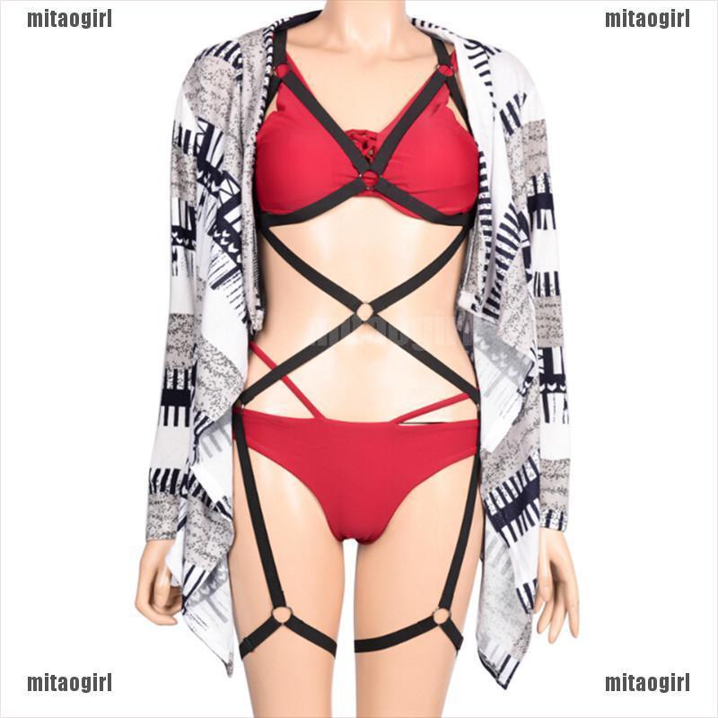 [🌸🌸Mitao] Black Whole Body New Women Body Harness Bra Cage Top Lingerie Adjustable Size [VN] | BigBuy360 - bigbuy360.vn