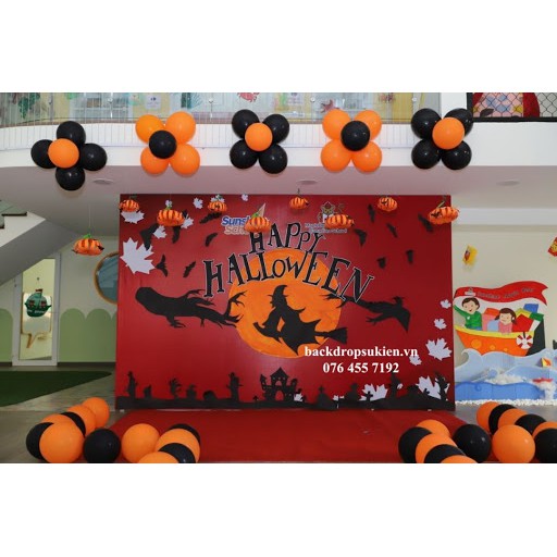 BÓNG BAY TRANG TRÍ HALLOWEEN, BÓNG NHŨ MÀU CAM ĐEN