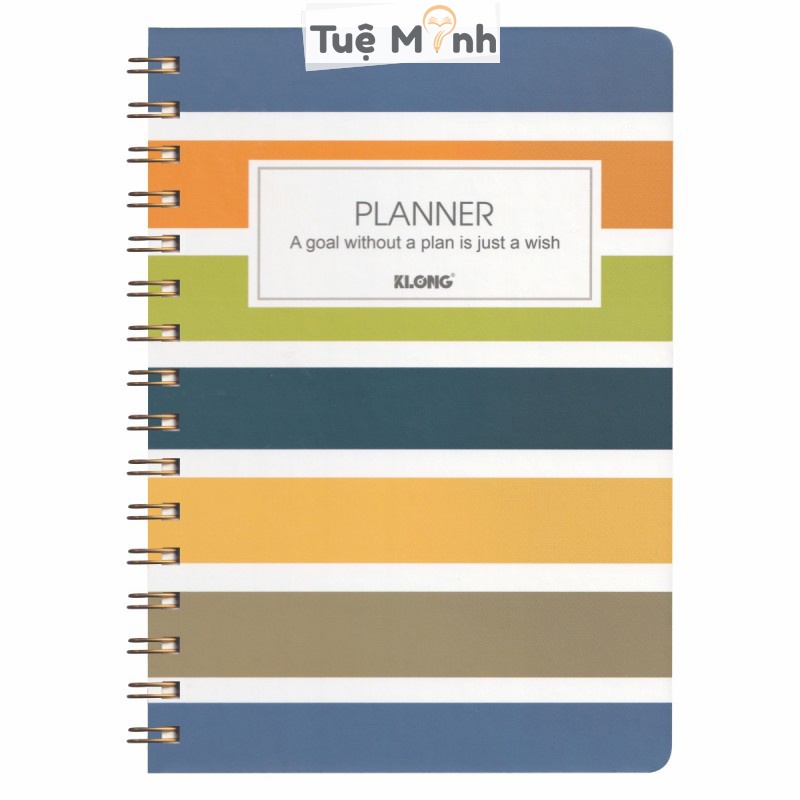 Sổ kế hoạch Klong A5 200 trang Planner bìa dải màu - sổ Klong MS 945