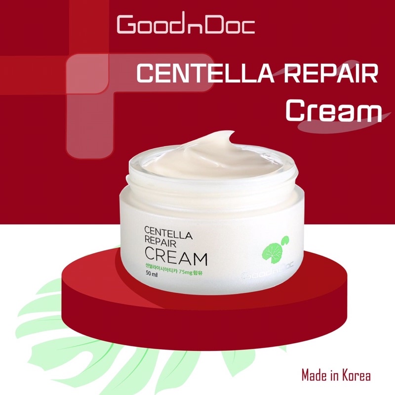 Kem dưỡng rau má Goodndoc Centenlla Repair Cream phục hồi, giảm thâm