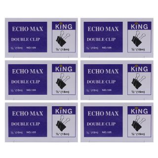 Bộ 6 hộp kẹp bướm echo - đen