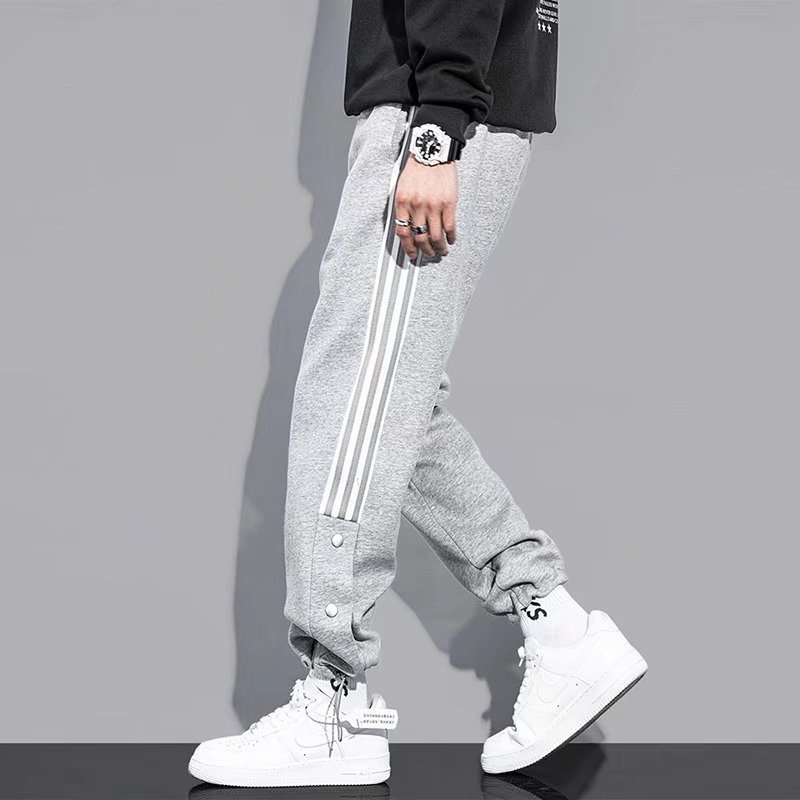 Quần dài ống rộng kẻ sọc thời trang Hàn Quốc cao cấp cho nam size S-3XL