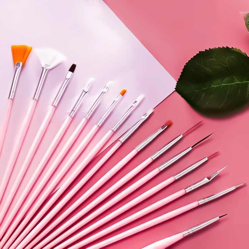 [Hàng mới về] Bộ 15 cọ vẽ trang trí móng tay nghệ thuật chuyên nghiệp tiện lợi
