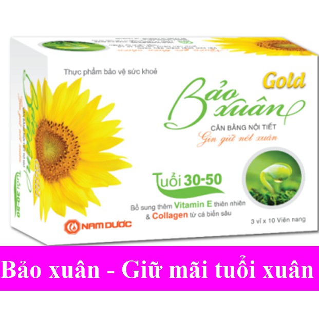 Bảo xuân Gold ( vàng ) hộp 30v, date 2025