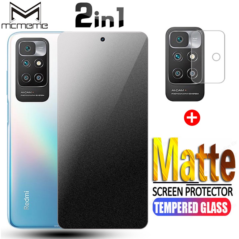 Ốp Điện Thoại Kính Cường Lực 2 Trong 1 Cho Xiaomi Redmi Note 11 10 9 Pro Max 10 9 9T 9A 9C 6 6A