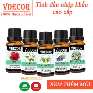 Tinh dầu thiên nhiên VDECOR dung tích 10ml