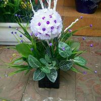 Quả xốp tròn làm hoa