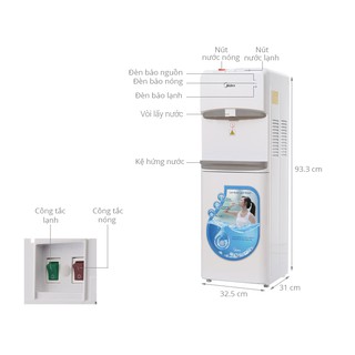 Cây nước nóng lạnh cao cấp Midea YL1632S