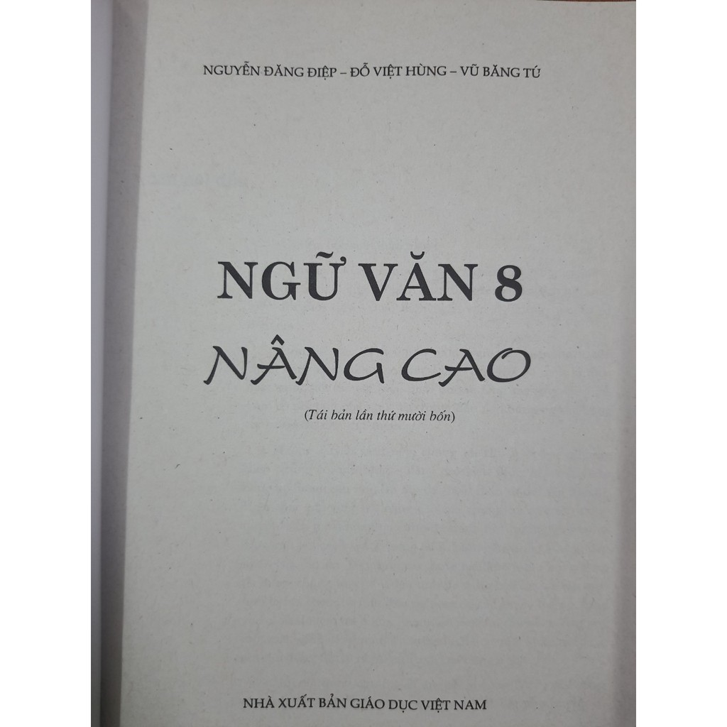 Sách - Ngữ văn 8 Nâng cao
