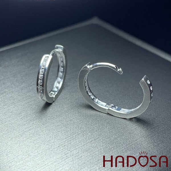 Hoa tai bạc nữ 925 cao cấp Hadosa-WSER0022