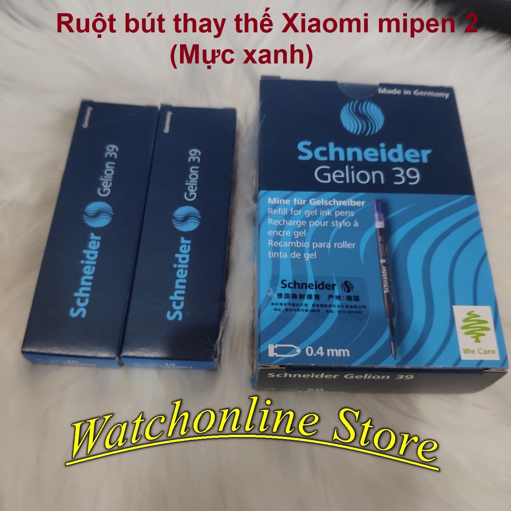 Hộp 10 ruột bút Schneider thay thế Xiaomi Mipen 2 (bản kim loại) , Paker