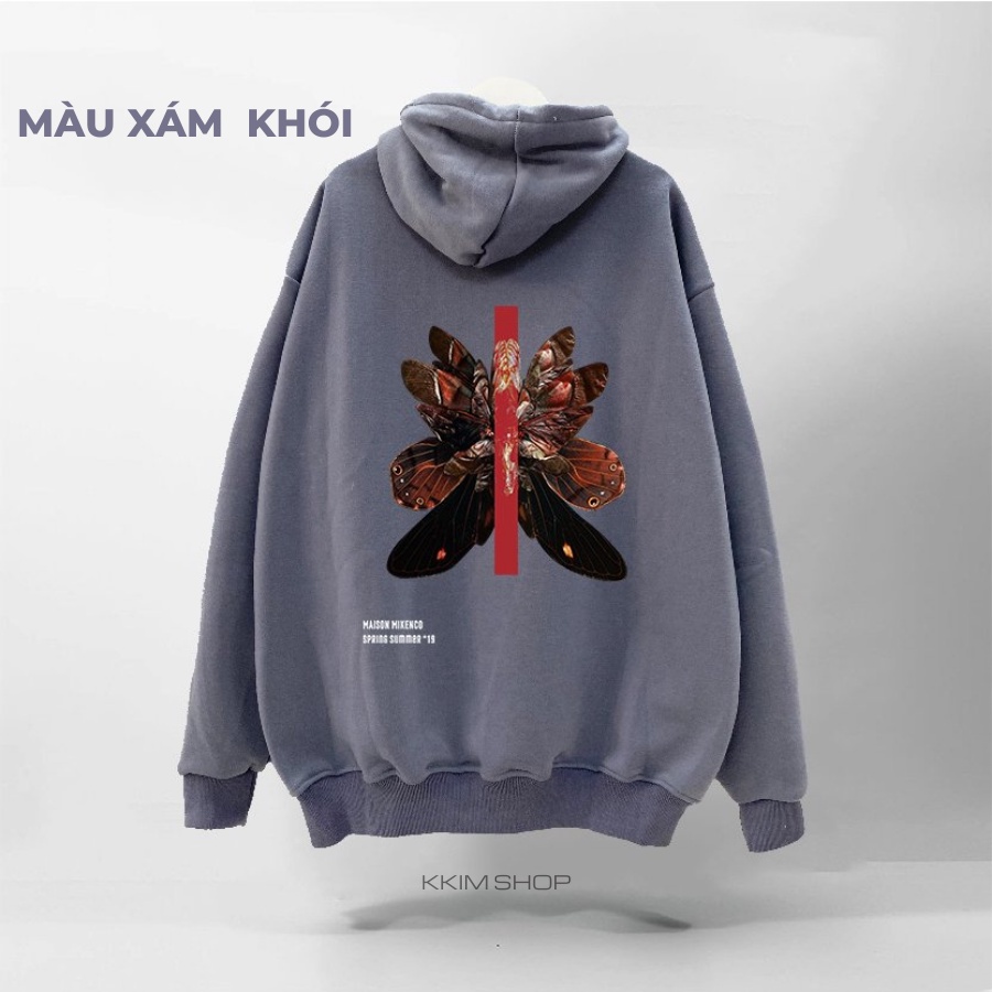 Áo Nỉ HOODIE MIKENCO ILLUSION 1.0, Áo hoodie XANH LÁ unisex nam nữ form rộng oversize chất liệu Nỉ bông cao cấp