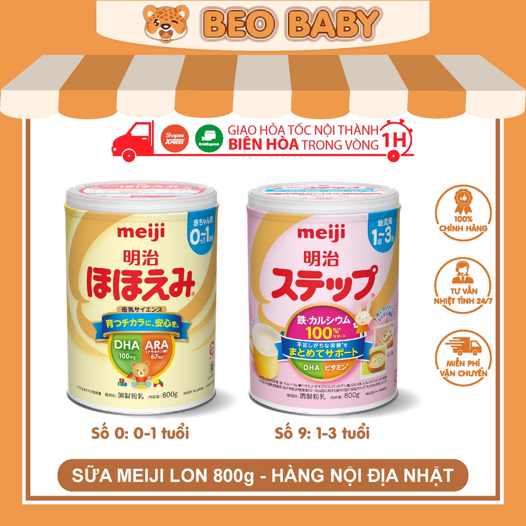 [Date 2023] Sữa Meiji Lon 800G - Hàng Nội Địa Nhật