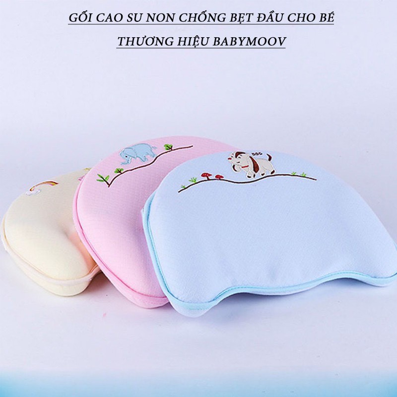 Gối Cao Su Non Chống Méo, Bẹt Đầu Cho Bé BBM (Vỏ hộp trắng)