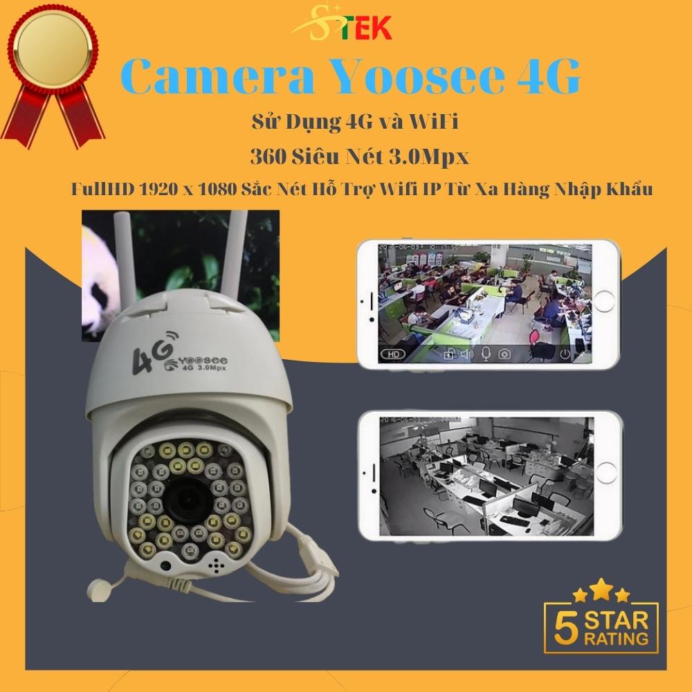 Camera 4G Wifi Yoosee 360 Siêu Nét 3.0Mpx Cao Cấp FullHD 1920 x 1080 Sắc Nét Hàng Nhập Khẩu BH 12 Tháng