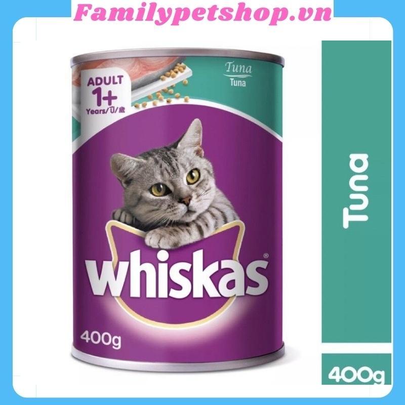 Pate whiskas lon cho mèo lớn-thức ăn cho mèo-lon 400g-familypetshop.vn
