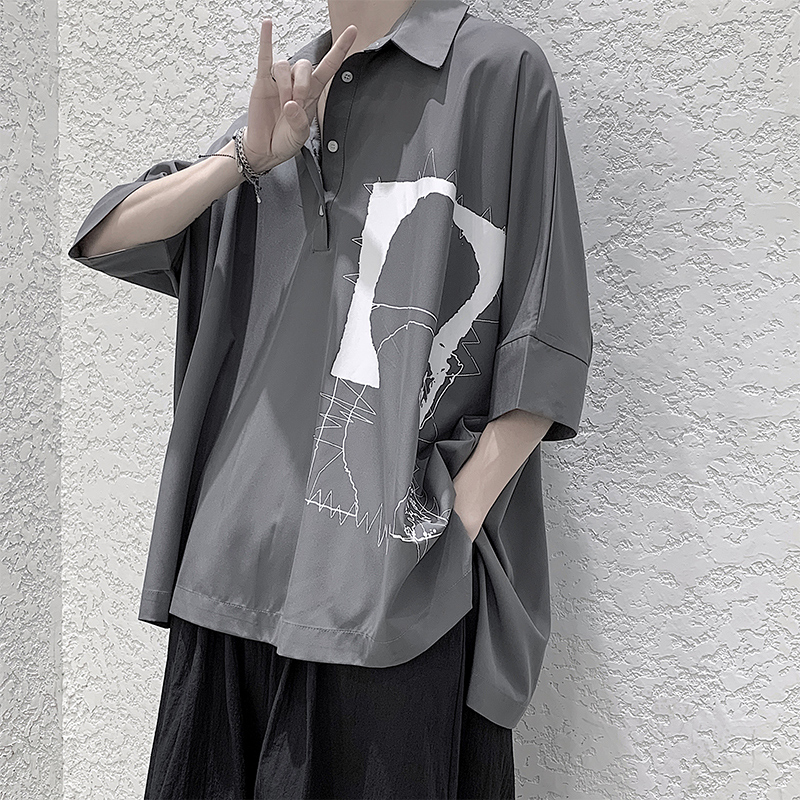 Áo sơ mi ngắn tay dáng rộng thời trang Hàn Quốc hiện đại cho nam | BigBuy360 - bigbuy360.vn