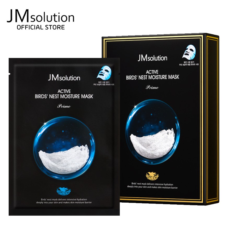 Combo 5 Mặt nạ tổ yến JMSolution Active Birds Nest Moisture Mask chống lão hóa da 30ml x5