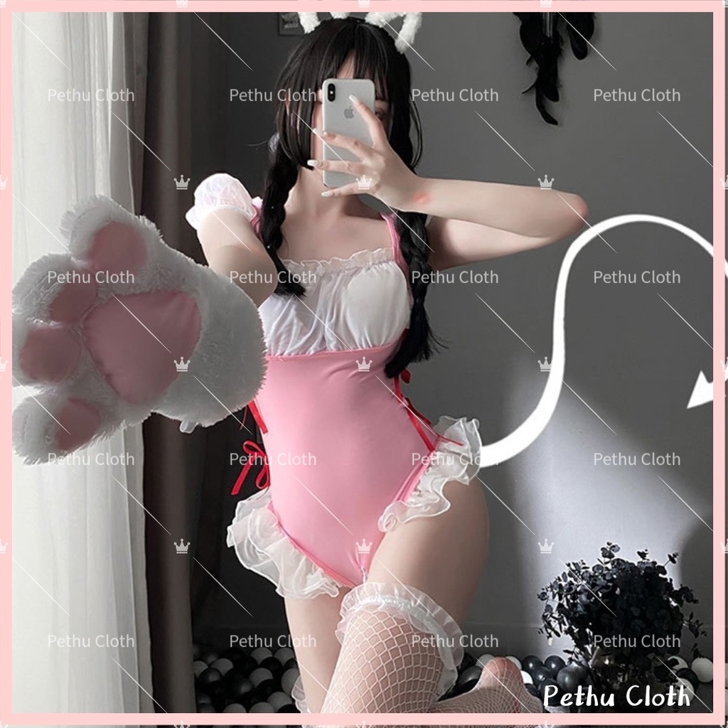 （Q1,HCM）🎀Đồ ngủ sexy nữ🎀Freeship🎀 Cosplay chất siêu đẹp, váy đầm ngủ Cosplay anime người hầu gái+ Freesize 40-60kg---027 | BigBuy360 - bigbuy360.vn