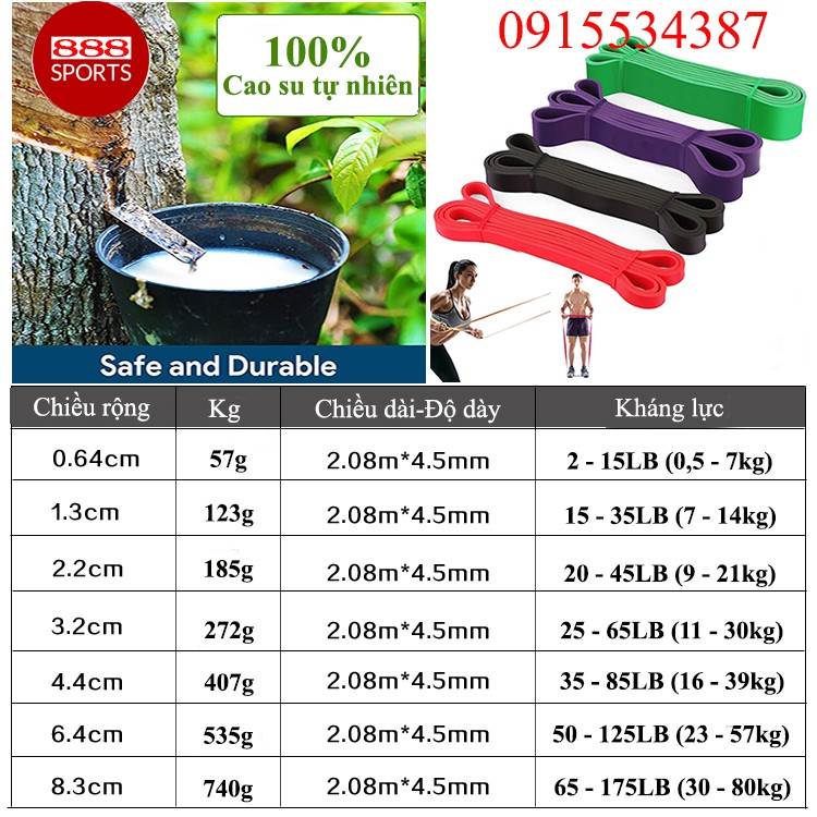 Dây kháng lực gym