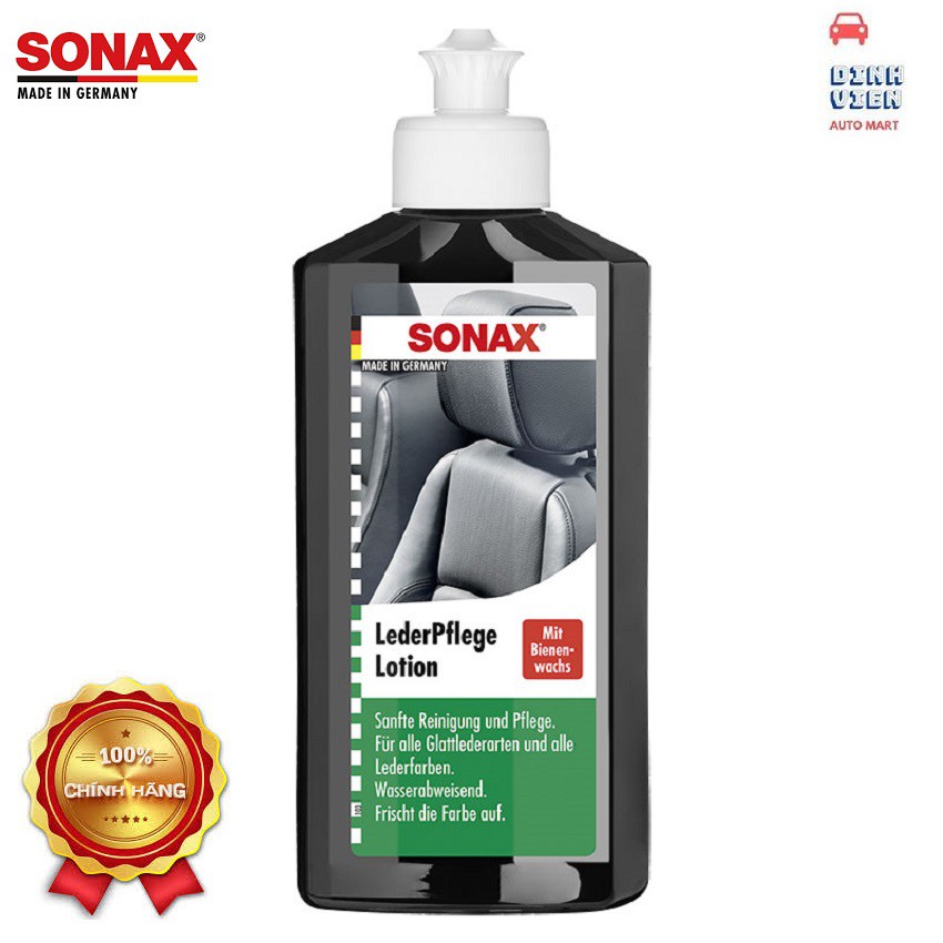 Kem Bảo dưỡng da Sonax Leather Care 250ml 291141 phục hồi và tạo lại độ bóng sáng cho chất liệu da, giúp da mềm đẹp.