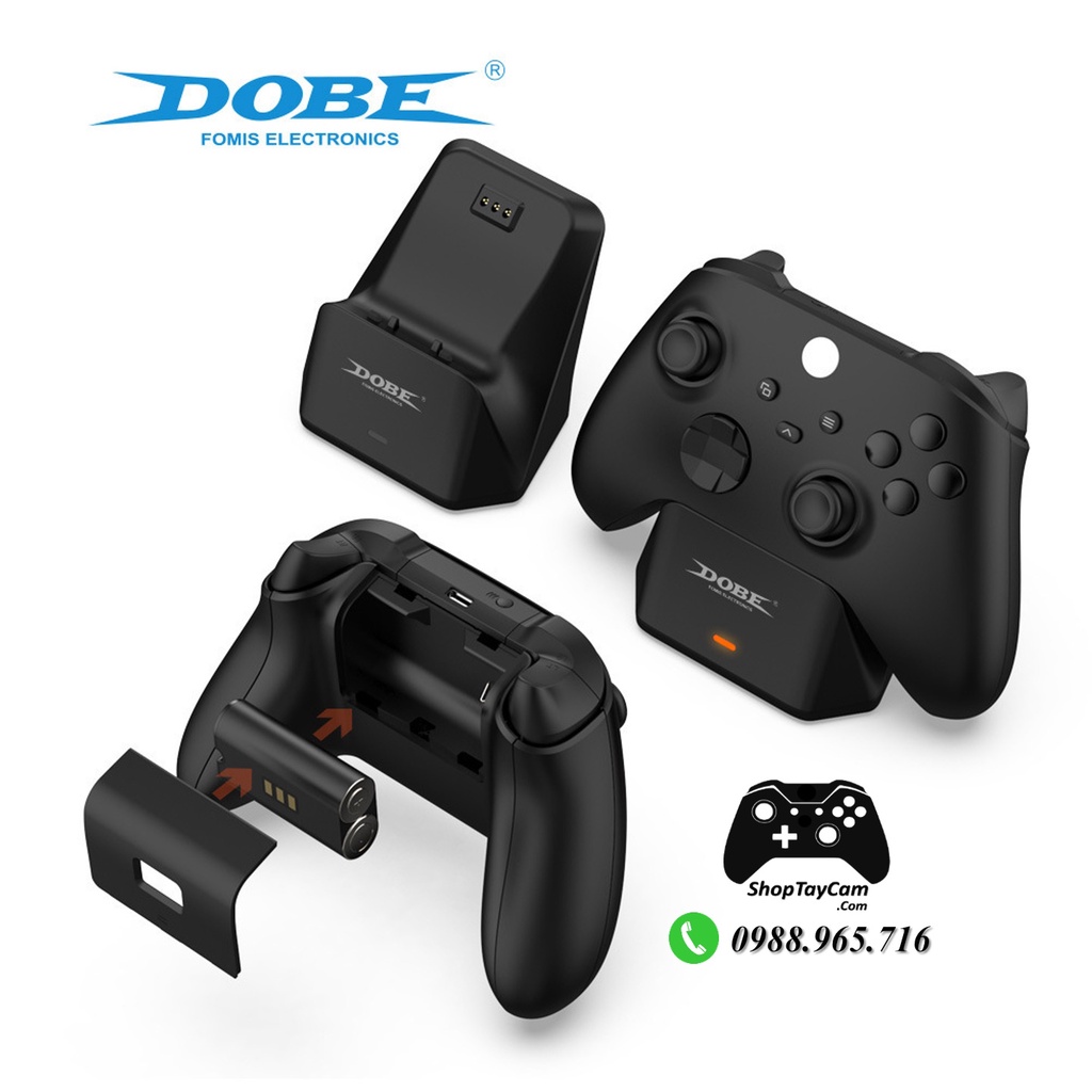 Bộ Pin Sạc Và Lắp Cho Tay Cầm Xbox One S / Xbox One X Controller Hàng Chính Hãng DOBE TYX-0608 | TOP BÁN CHẠY