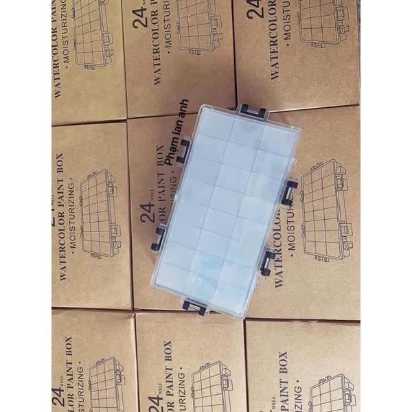Khay nhựa đựng bột nail 24 ô