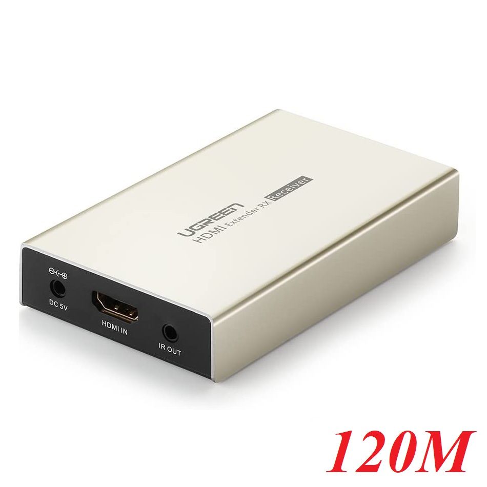 Ugreen 30942 120M 3D 1080P 60hz chỉ có bộ nhận HDMI qua cáp Ethernet đơn Cat 7/6/5e MM116