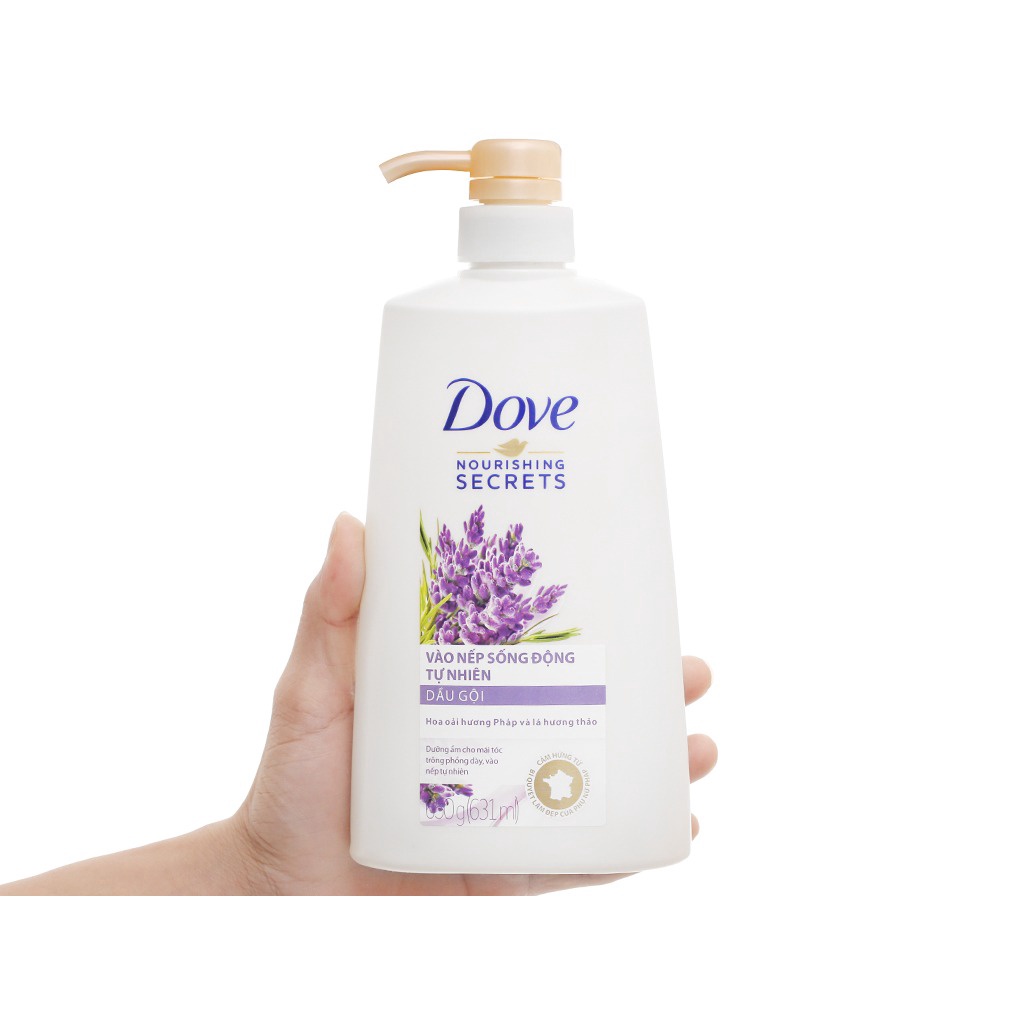 Dầu Gội Dove Óng Mềm Tự Nhiên/ Vào Nếp Sống Động 640g