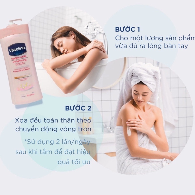 Sữa Dưỡng Thể Vaseline Healthy White UV Lightening Body Lotion 725ml