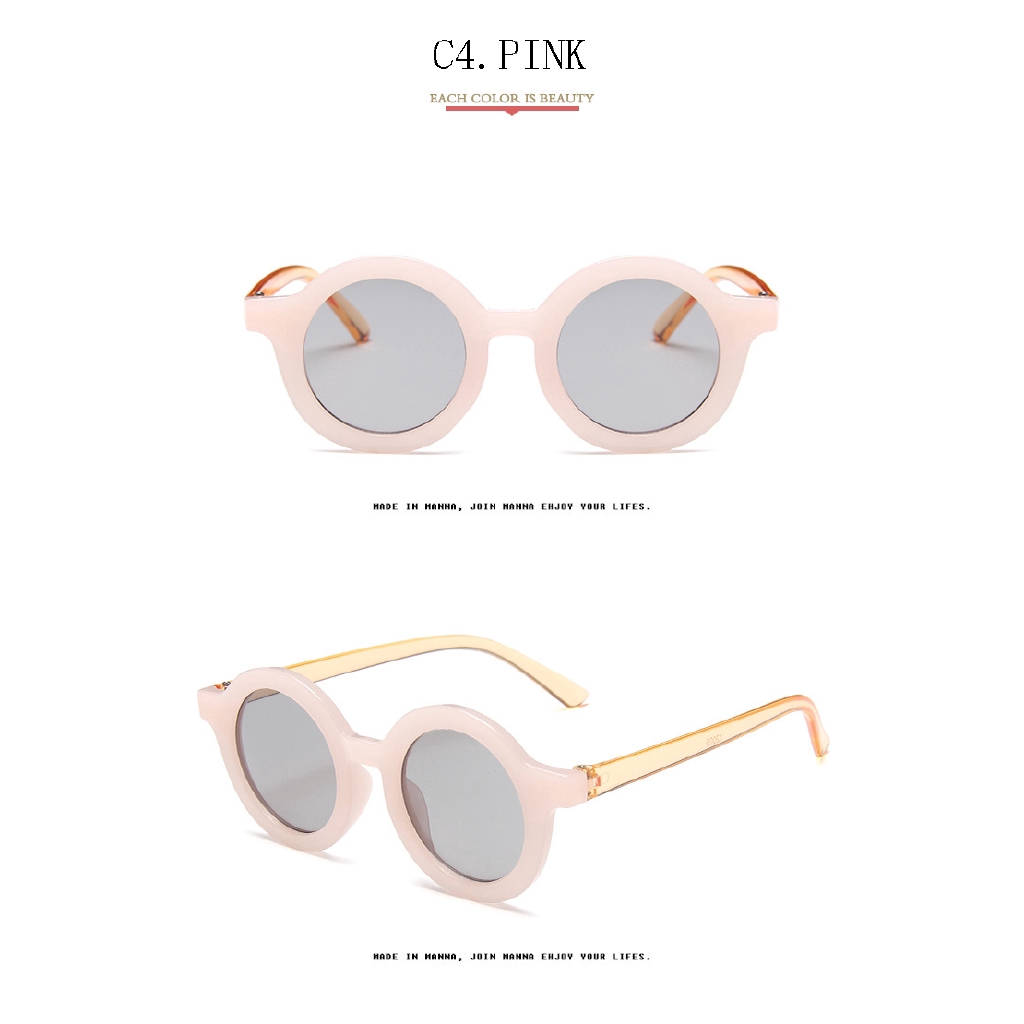 Kính mát gọng tròn cho bé trai và bé gái