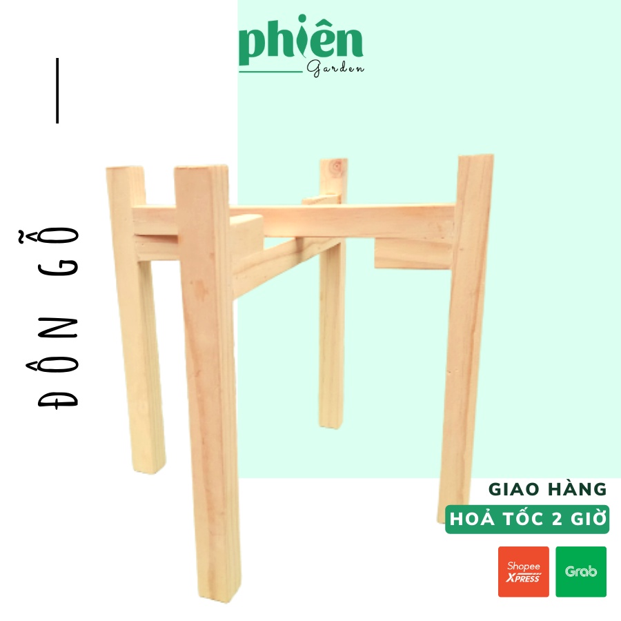 Đôn gỗ đựng cây cảnh, đôn gỗ đế chậu trang trí nhà cửa