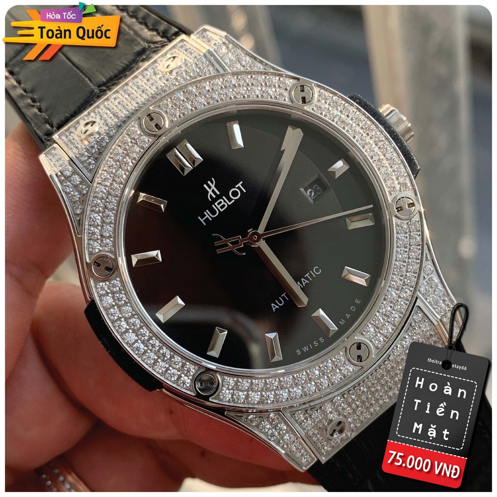 Đồng Hồ Nam HBL Viền Full Đá, Máy Cơ Automatic Nhật, Size 38/42mm, Chống Nước 5ATM [Bảo Hành 18 Tháng - 1 Đổi 1 15 Ngày]