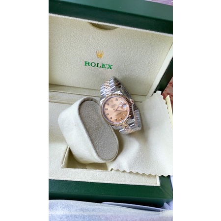 rolex.viền trơn) Đồng hồ Nam Rolex mã RL156 dây đặc nguyên khối, mạ không rỉ, dây full vàng - bảo hành 12 tháng